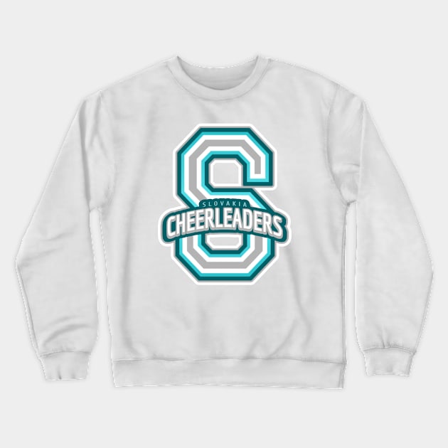 Slovakia Cheerleader Crewneck Sweatshirt by Tip Top Tee's